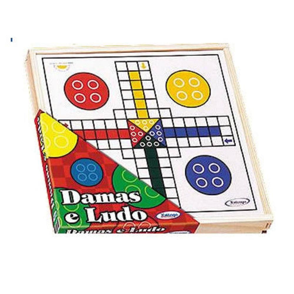 Jogos Tradicionais em madeira - Damas e Ludo Xalingo - xalingo