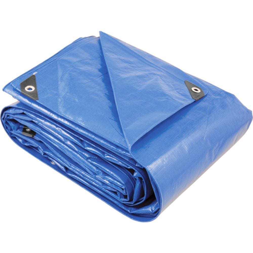 Lona reforçada de polietileno azul 6 m x 4 m - Vonder
