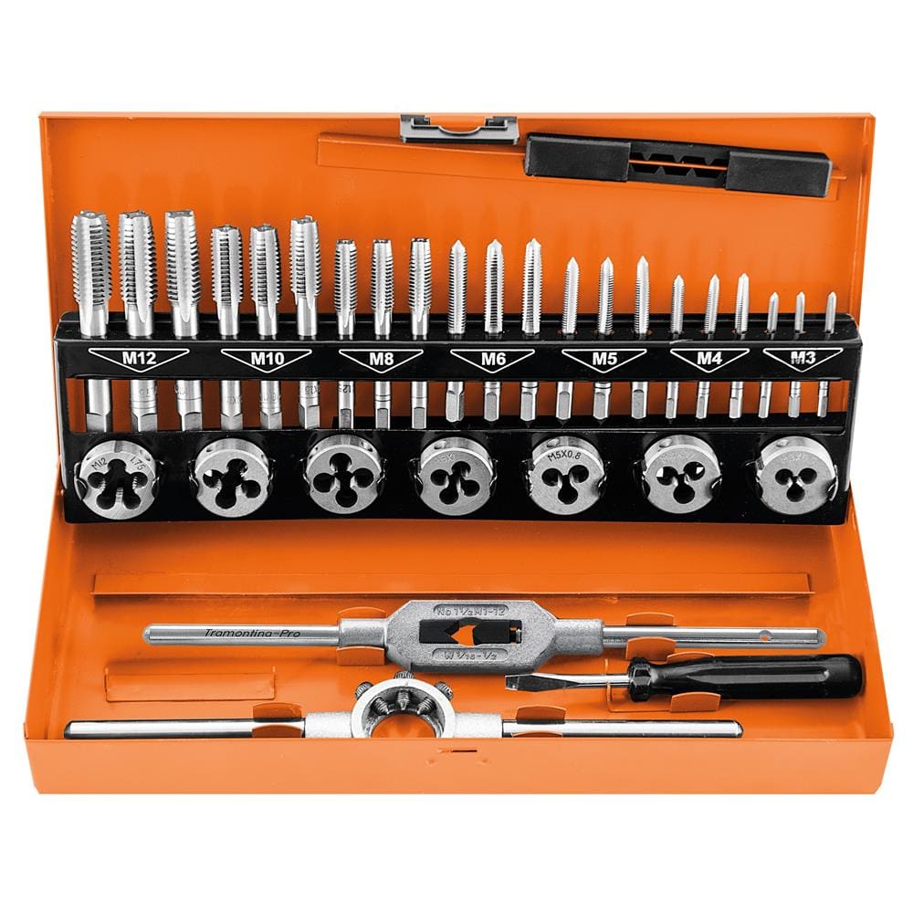 Jogo de Machos e Cossinetes Tramontina Pro – 32 Peças