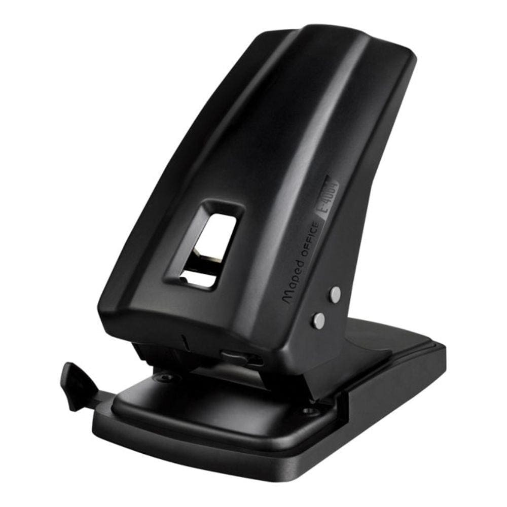 Perfurador De Papel Em Metal Essentials 70 Folhas Preto Fosco Maped