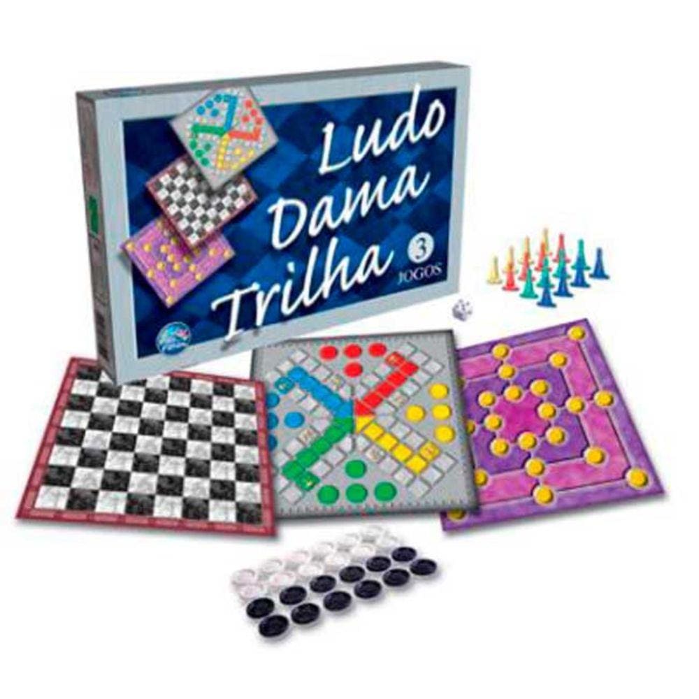 Jogos Ludo, Dama e Trilha - Pais e Filhos
