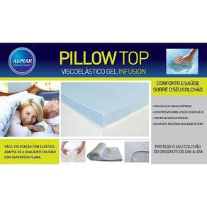 Pillow Top Visco NASA Gel Infusion Solteiro 0,78 x 1,88 Com 5 cm de Espessura