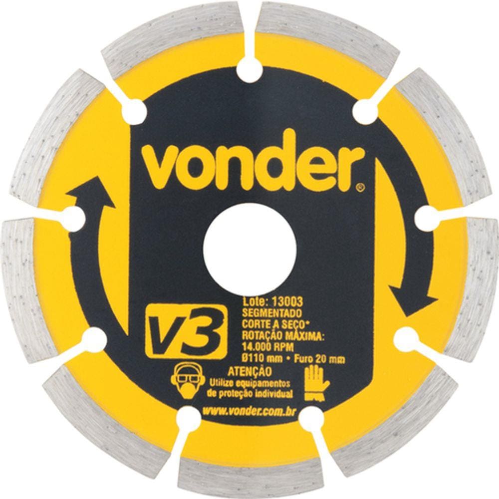 Disco Diamantado Segmentato Para Concreto 110 Mm - Vonder
