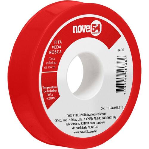 Fita veda rosca 18mmx50m ptfe teflon Menor preço em Fita veda rosca 18mmx50m ptfe teflon