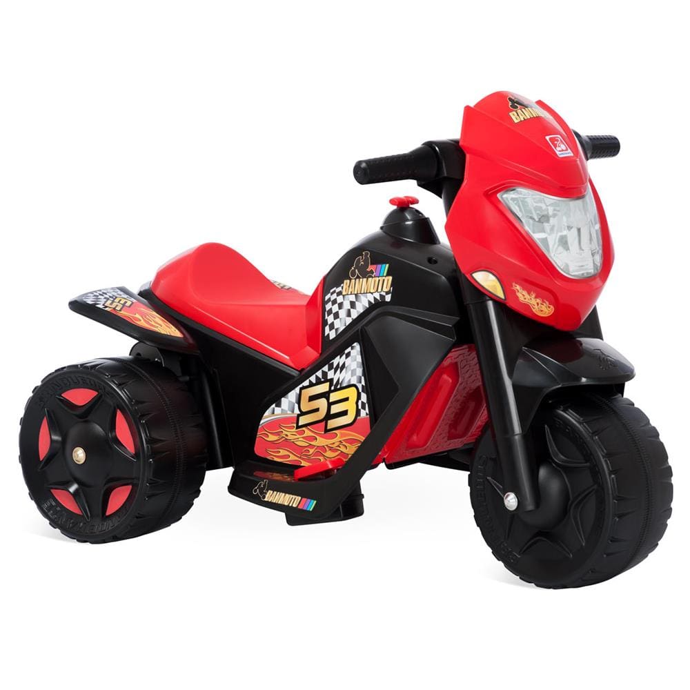 Moto vermelha com desenho infantil