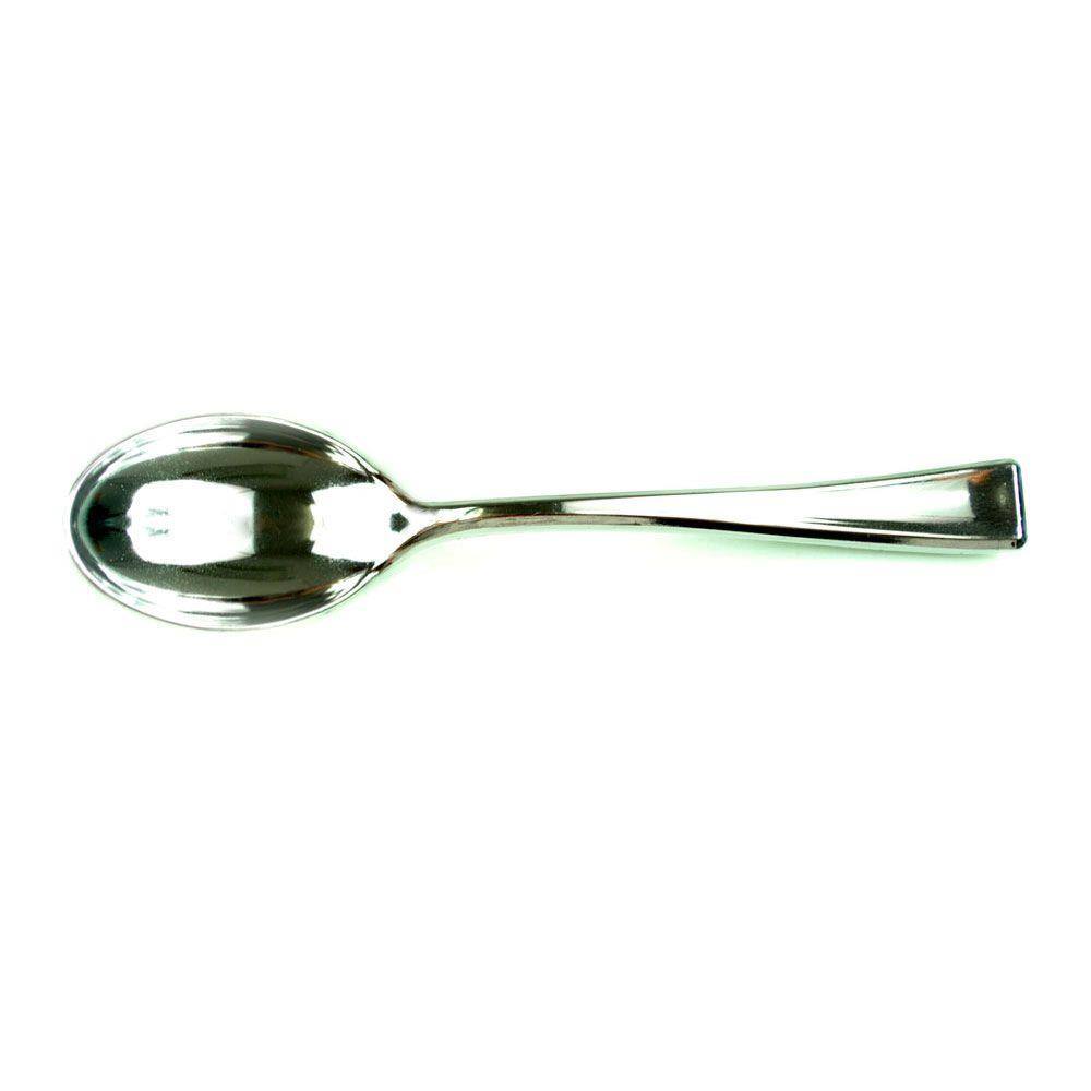 Mini Colher Silverplastic C/30 Unidades Único Prata