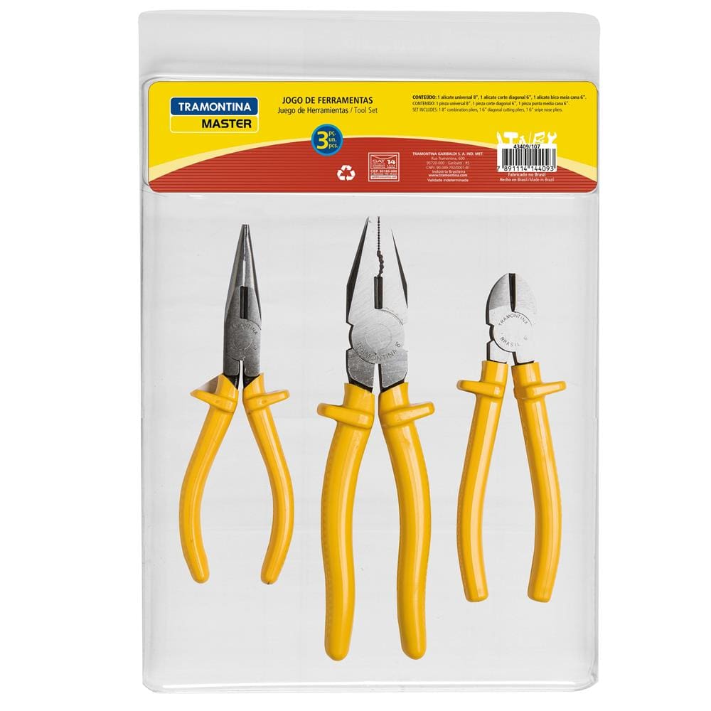 Jogo de Ferramentas Tramontina 43409107 com 03 Peças