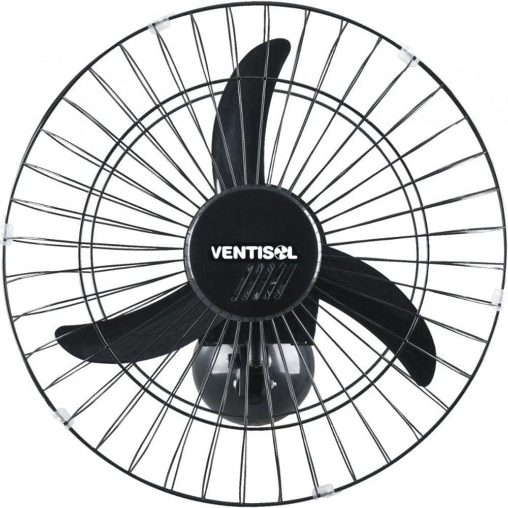 imagem-Ventilador De Parede Oscilante 50Cm Aço Preto Ventisol