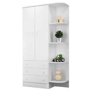 Roupeiro Qmovi Doce Sonho 2 Portas com Cantoneira 105 Branco