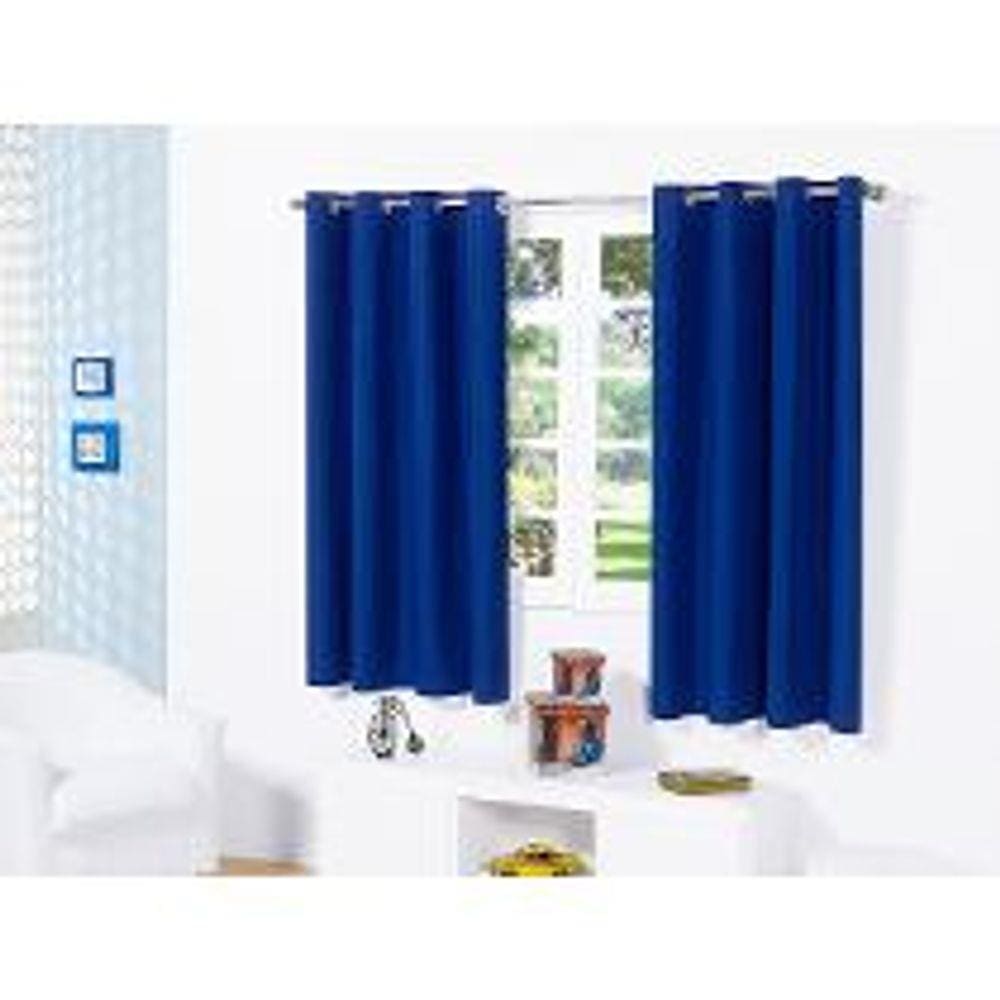 Cortina Rustica Para Janela 200 X 180 Azul Marinho | Admirare