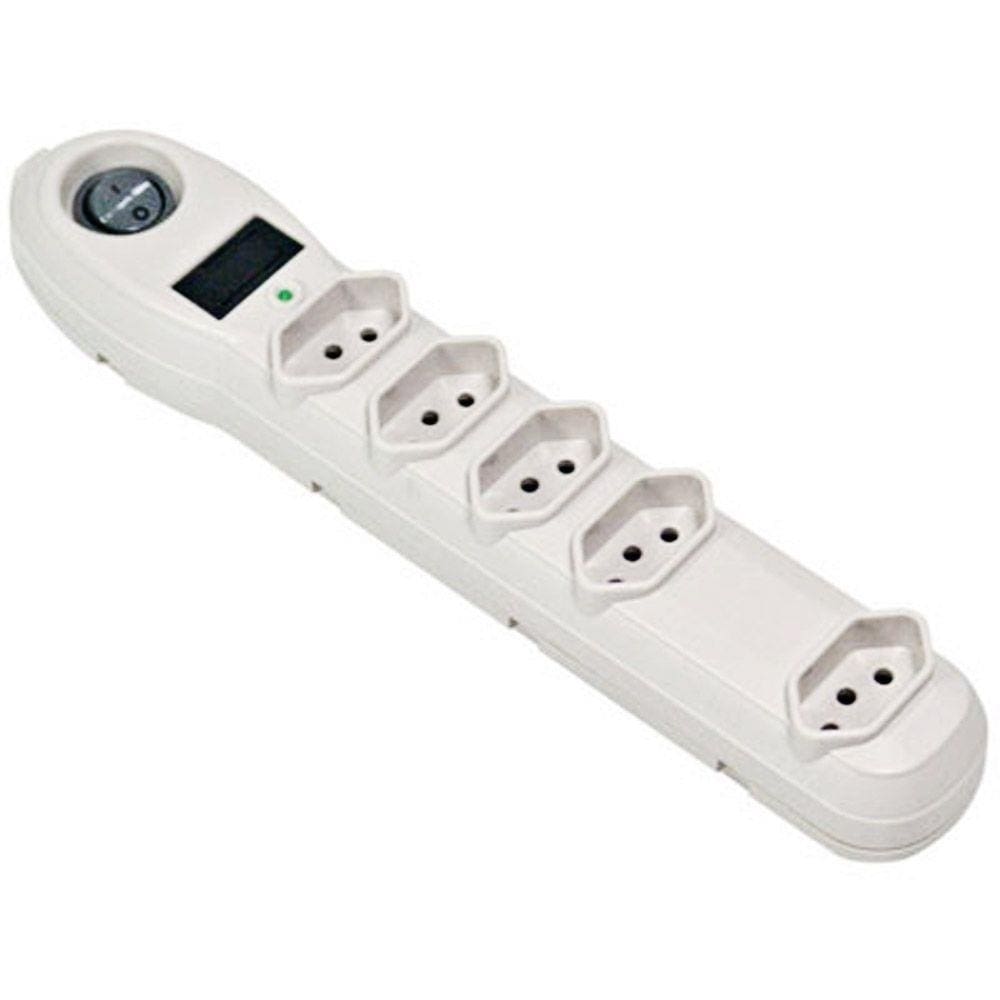 Filtro de Linha com 5 Tomadas Padrão NBR, Cabo de 1 m, Cinza, NT-5000 ? Force Line