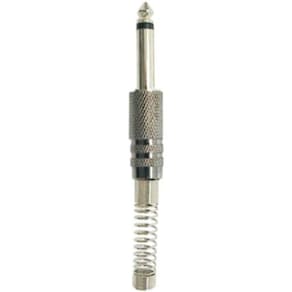 Plug P10 Mono Metal Niquelado Com Mola Generico