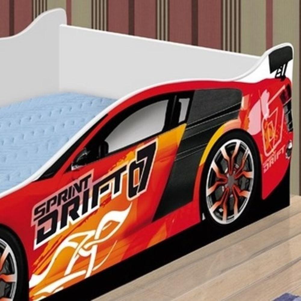 Cama Infantil Carro Drift - Vermelho / Branco - Rpm Móveis