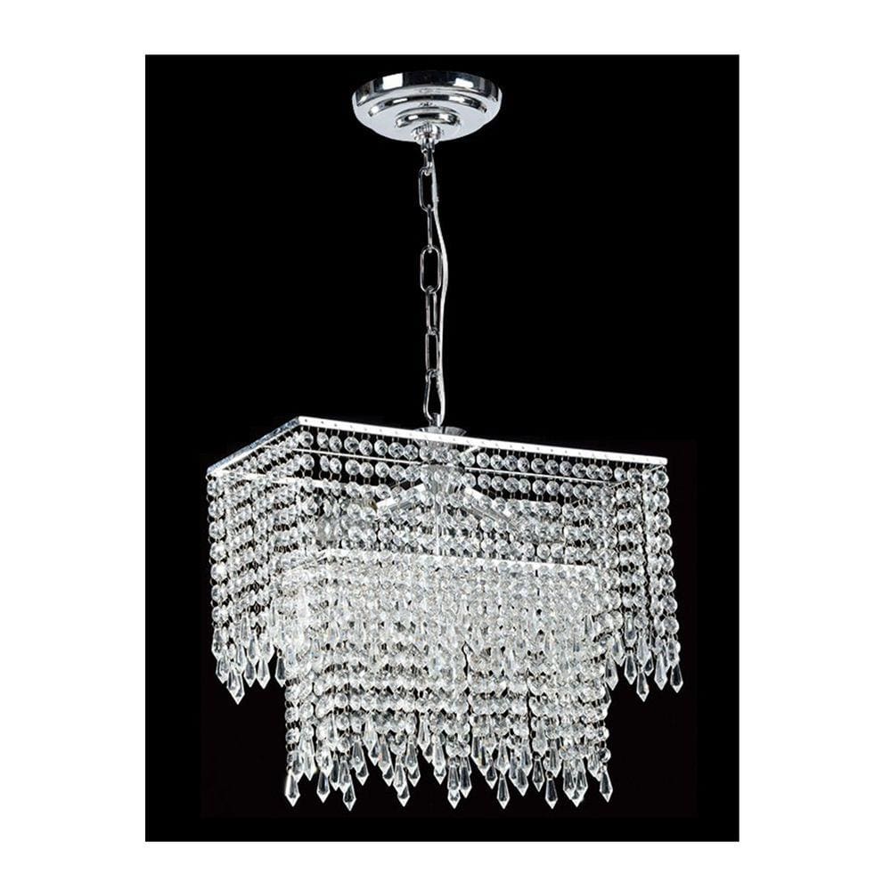 Lustre com Base Pendente Finesse Adornos Cristal Alto Brilho Pelegrin
