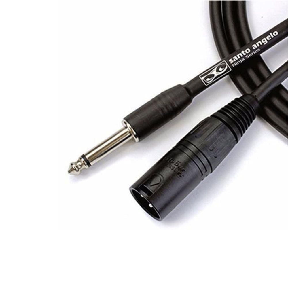 Cabo P10 e XLR Fêmea Santo Angelo Injetado NINJA HG B 4,57 Metros com Conectores Blindados