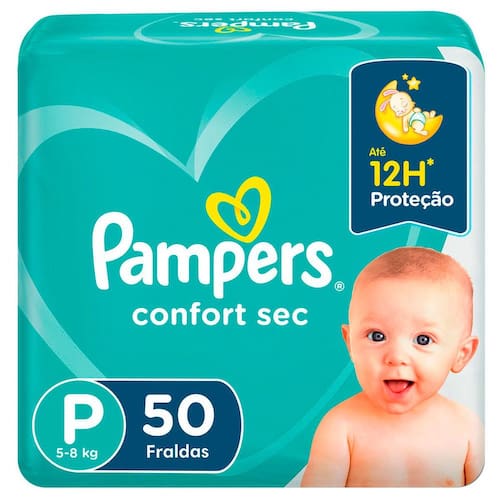Fralda Pampers Confort Sec Mega Tamanho P - 50 Unidades é boa?