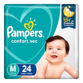 Fralda Pampers Confort Sec Tamanho M - 24 Unidades