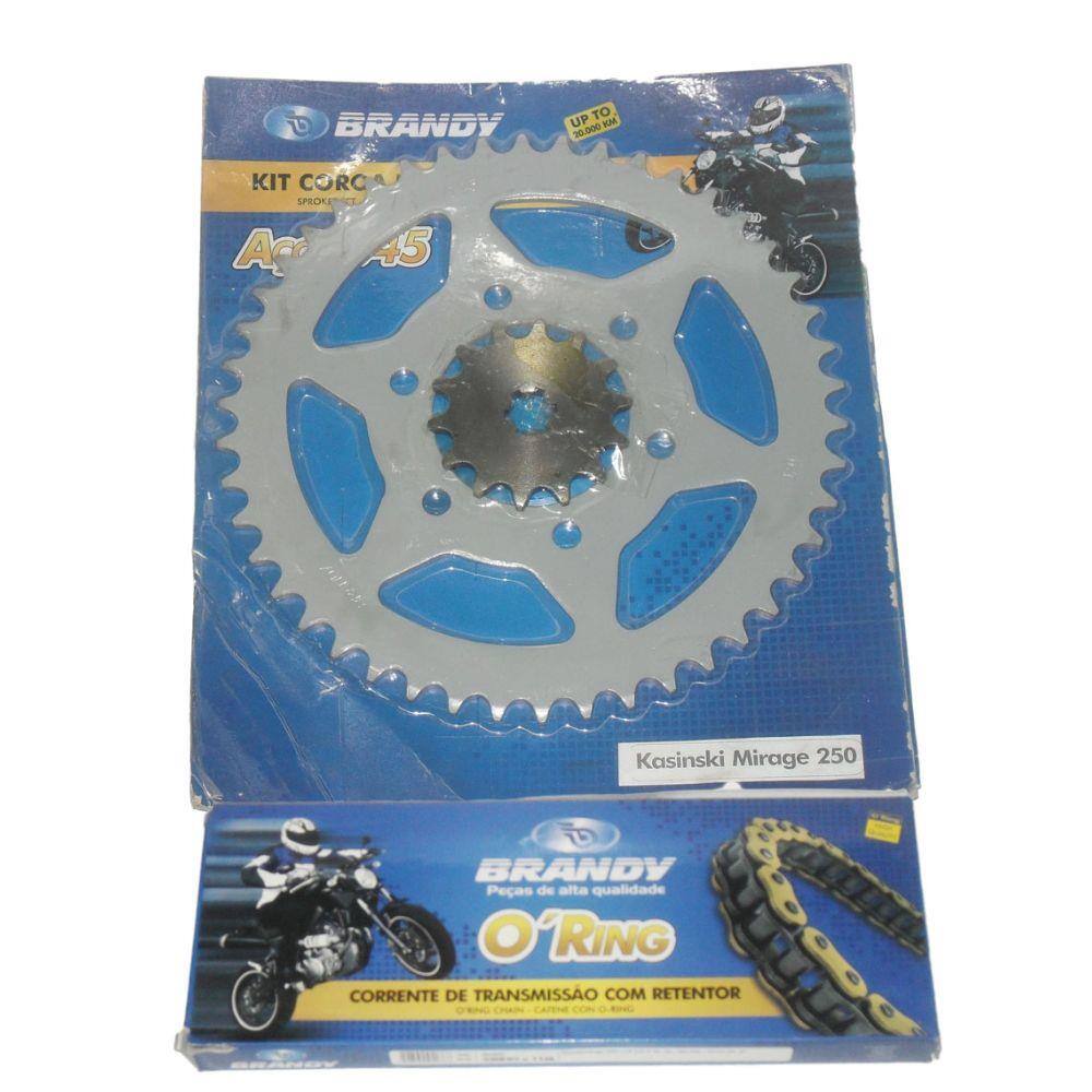 Kit Relação Mirage 250 14X46 - 520Hox116 Brandy (Corrente Ret Dourada)