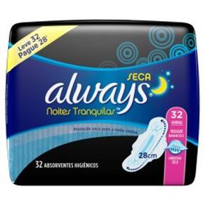 Absorvente Always Active Noturno com Abas - Leve 32 e pague 28