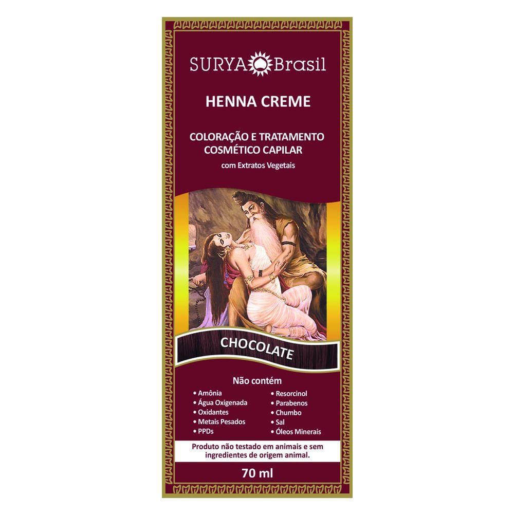 Tintura Creme Henna Surya Chocolate 70Ml