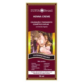 Tintura Creme Henna Surya Castanho Escuro 70Ml