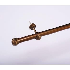 Varão Simples para Cortina de 4 Metros 19mm Kit Completo - Bronze