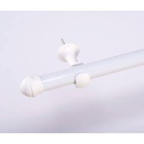 Varão Simples para Cortina de 3 Metros 28mm Kit Completo - Branco