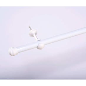 Varão Simples para Cortina de 3 Metros 19mm Kit Completo - Branco