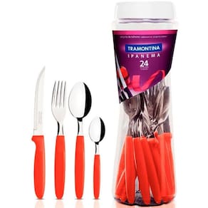 Jogo Talheres Faqueiro Inox Tramontina Ipanema 24 pçs