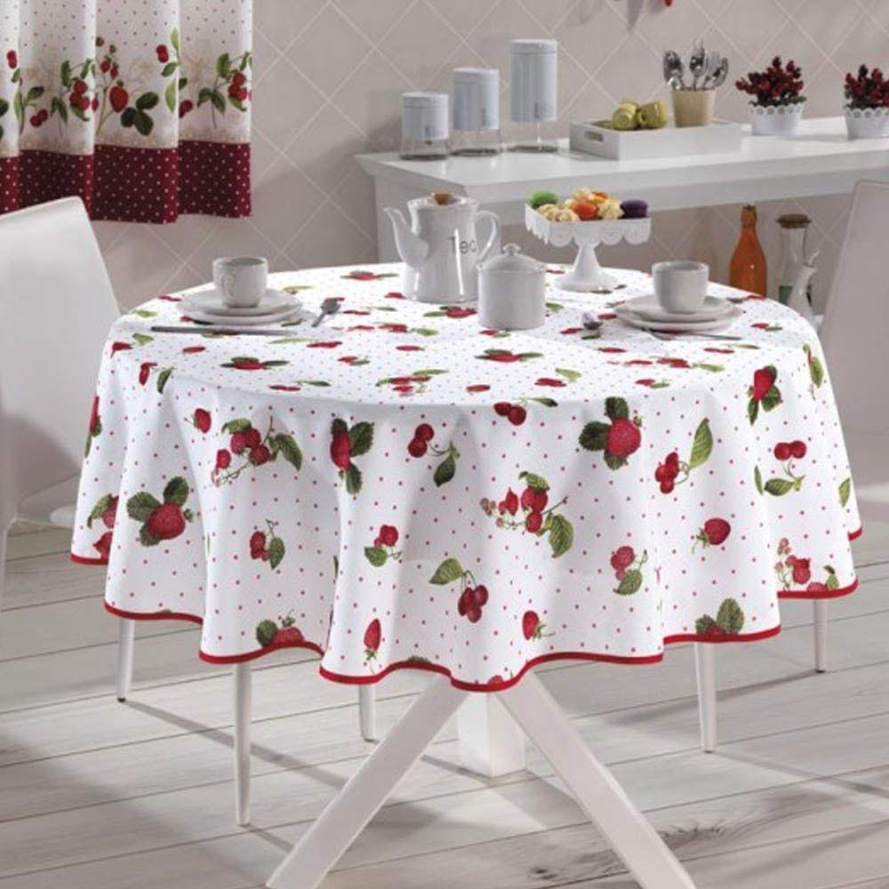 Toalha de Mesa 4 Lugares Redonda 160cm Genebra Iolanda - Dohler