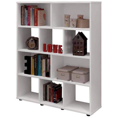 imagem-Rack Artely Book com 10 Nichos - Branco