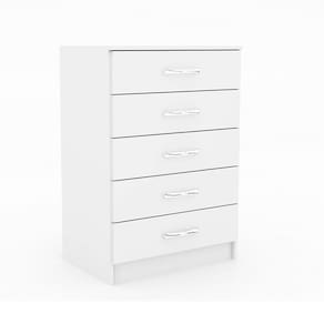 Cômoda 5 Gavetas Evidência Branco
